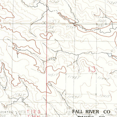 United States Geological Survey Black Banks Creek West, SD-NE (1982, 25000-Scale) digital map