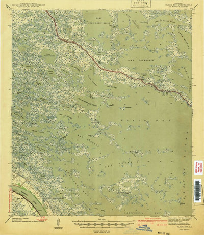 United States Geological Survey Black Bay, LA (1941, 62500-Scale) digital map