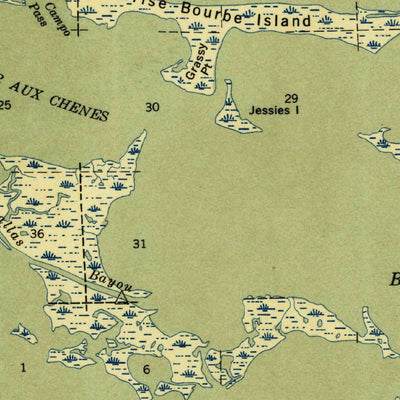 United States Geological Survey Black Bay, LA (1941, 62500-Scale) digital map