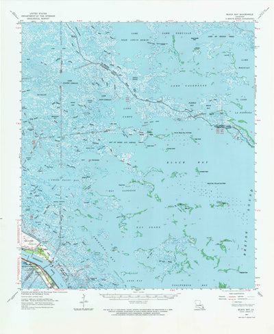 United States Geological Survey Black Bay, LA (1964, 62500-Scale) digital map