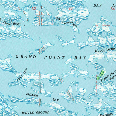 United States Geological Survey Black Bay, LA (1964, 62500-Scale) digital map