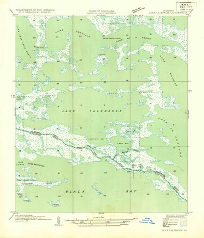 United States Geological Survey Black Bay North, LA (1935, 31680-Scale) digital map