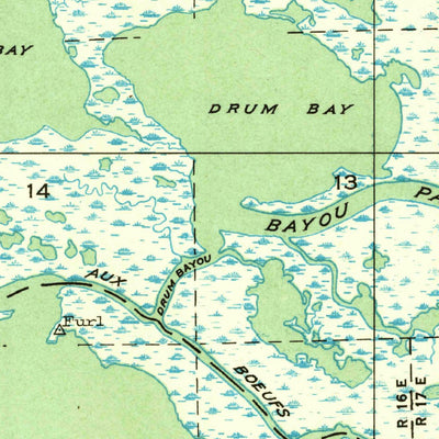 United States Geological Survey Black Bay North, LA (1935, 31680-Scale) digital map