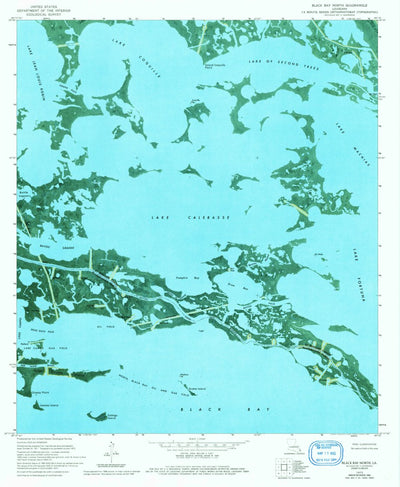United States Geological Survey Black Bay North, LA (1973, 24000-Scale) digital map