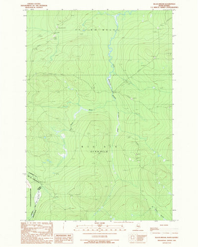 United States Geological Survey Black Brook, ME (1989, 24000-Scale) digital map