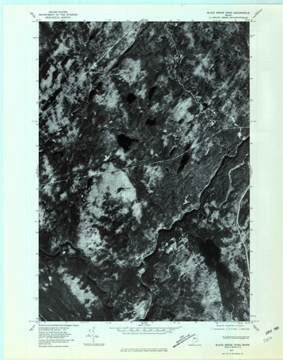 United States Geological Survey Black Brook Pond, ME (1977, 24000-Scale) digital map