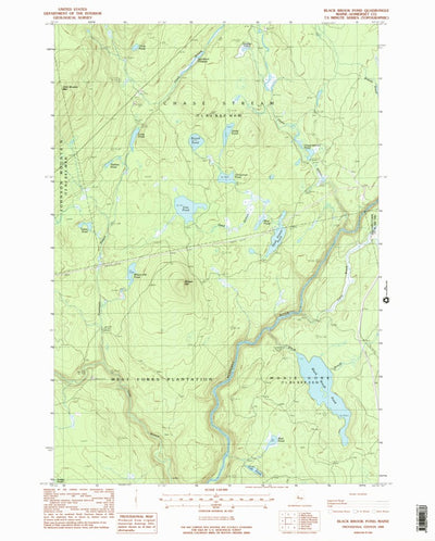 United States Geological Survey Black Brook Pond, ME (1988, 24000-Scale) digital map