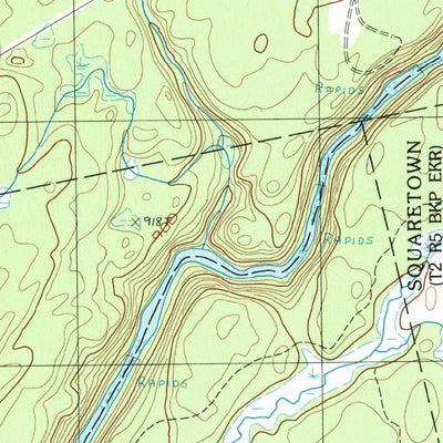 United States Geological Survey Black Brook Pond, ME (1988, 24000-Scale) digital map