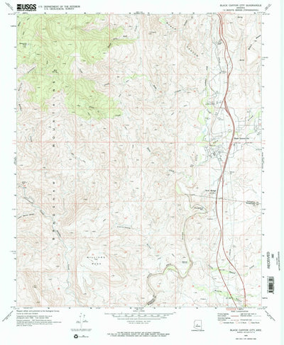 United States Geological Survey Black Butte, AZ (1969, 24000-Scale) digital map