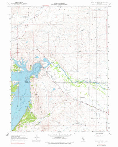 United States Geological Survey Black Butte Dam, CA (1967, 24000-Scale) digital map