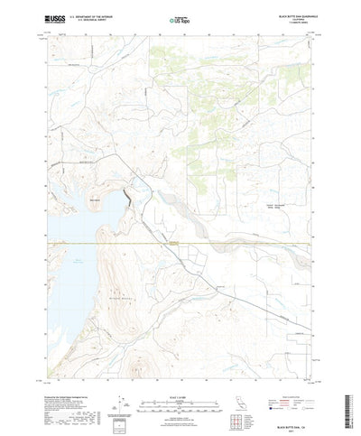 United States Geological Survey Black Butte Dam, CA (2021, 24000-Scale) digital map