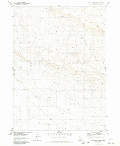 United States Geological Survey Black Butte East, ID (1980, 24000-Scale) digital map