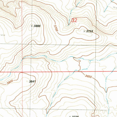 United States Geological Survey Black Butte East, ID (1980, 24000-Scale) digital map