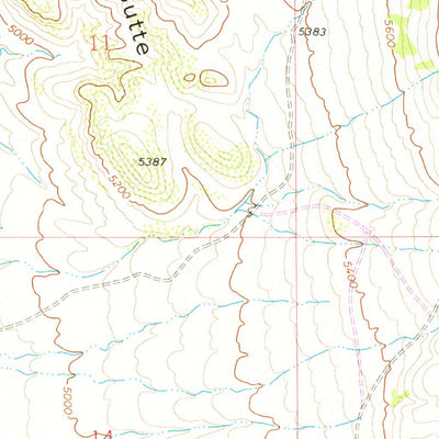 United States Geological Survey Black Butte, MT (1963, 24000-Scale) digital map