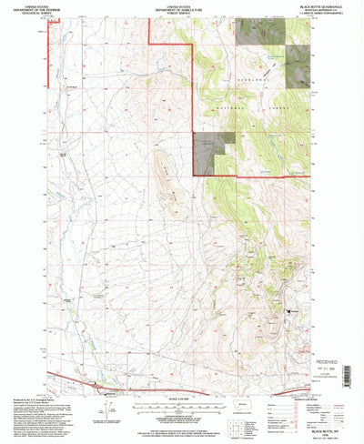 United States Geological Survey Black Butte, MT (1996, 24000-Scale) digital map