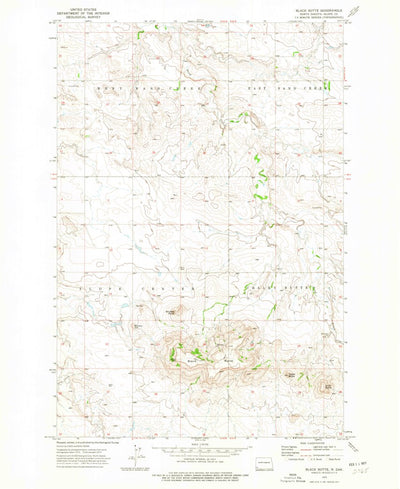 United States Geological Survey Black Butte, ND (1973, 24000-Scale) digital map