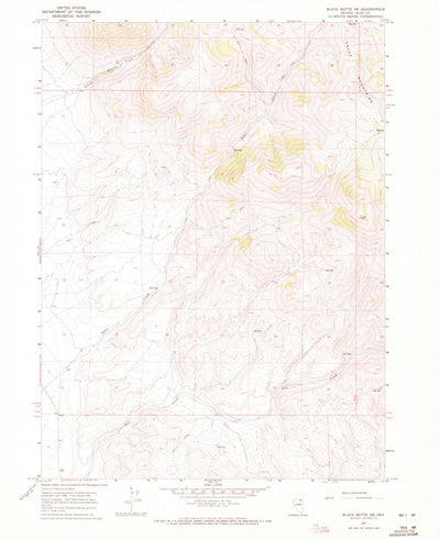 United States Geological Survey Black Butte NE, NV (1967, 24000-Scale) digital map