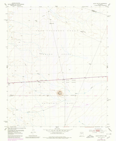 United States Geological Survey Black Butte, NM (1952, 24000-Scale) digital map