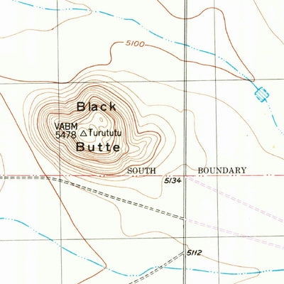 United States Geological Survey Black Butte, NM (1952, 24000-Scale) digital map