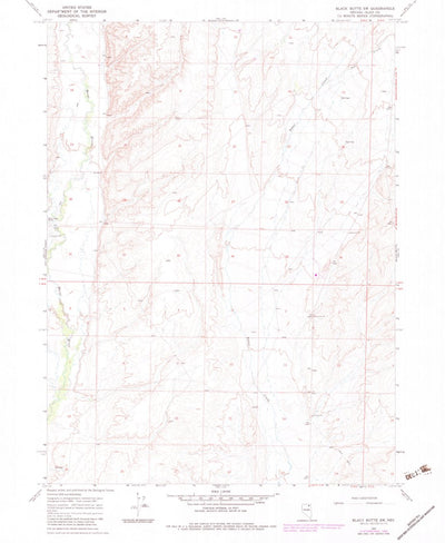 United States Geological Survey Black Butte SW, NV (1967, 24000-Scale) digital map