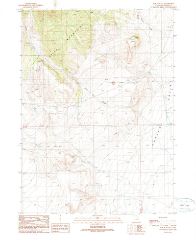 United States Geological Survey Black Butte, UT (1990, 24000-Scale) digital map