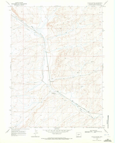 United States Geological Survey Black Buttes, WY (1968, 24000-Scale) digital map