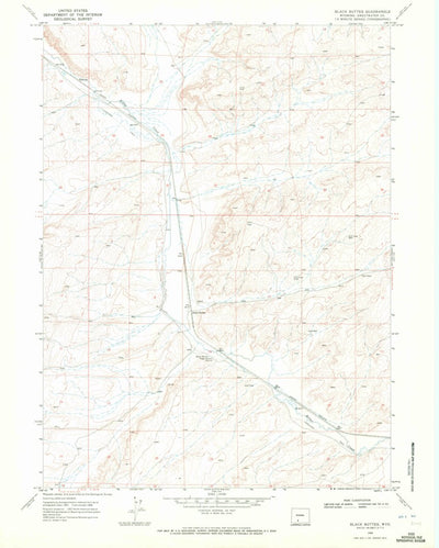United States Geological Survey Black Buttes, WY (1968, 24000-Scale) digital map