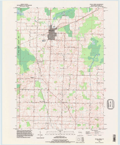 United States Geological Survey Black Creek, WI (1992, 24000-Scale) digital map
