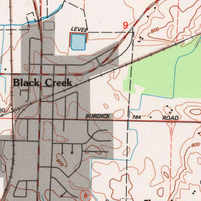 United States Geological Survey Black Creek, WI (1992, 24000-Scale) digital map