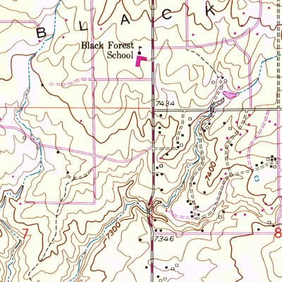 United States Geological Survey Black Forest, CO (1954, 24000-Scale) digital map