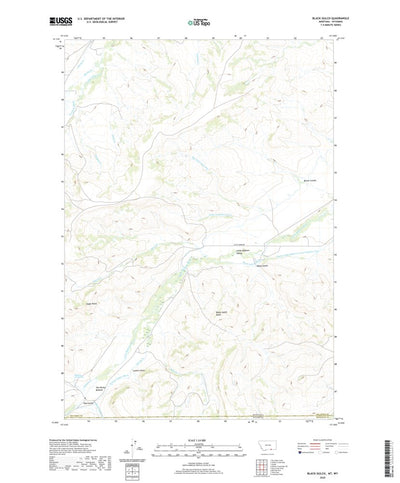 United States Geological Survey Black Gulch, MT (2020, 24000-Scale) digital map