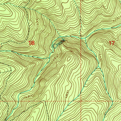 United States Geological Survey Black Hawk Mountain, ID (1995, 24000-Scale) digital map