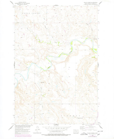 United States Geological Survey Black Horse, SD (1956, 24000-Scale) digital map