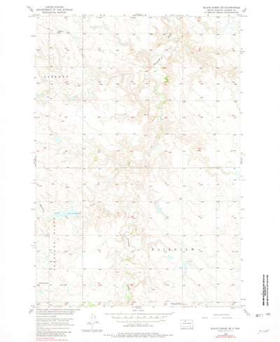United States Geological Survey Black Horse SE, SD (1956, 24000-Scale) digital map
