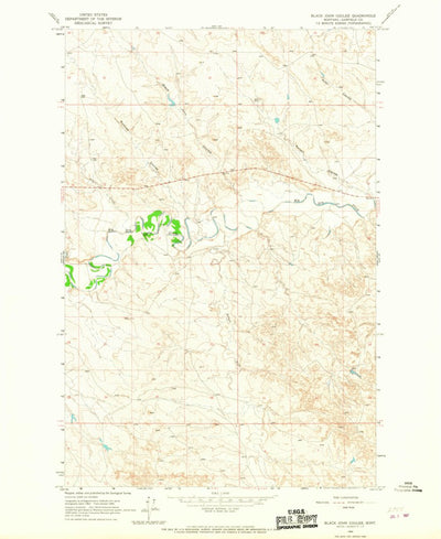 United States Geological Survey Black John Coulee, MT (1964, 24000-Scale) digital map