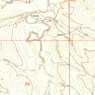 United States Geological Survey Black John Coulee, MT (1964, 24000-Scale) digital map