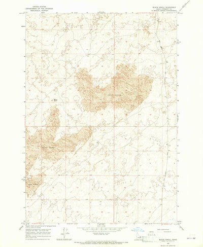 United States Geological Survey Black Knoll, ID (1965, 24000-Scale) digital map