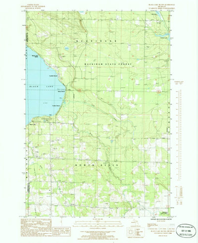 United States Geological Survey Black Lake Bluffs, MI (1986, 24000-Scale) digital map