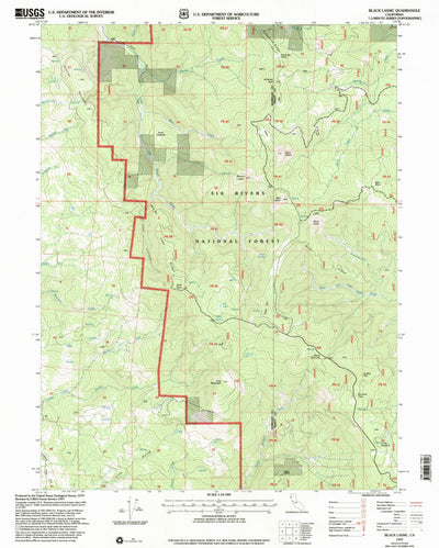 United States Geological Survey Black Lassic, CA (1997, 24000-Scale) digital map