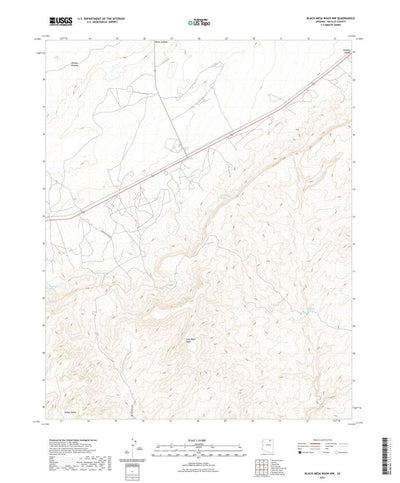United States Geological Survey Black Mesa Wash NW, AZ (2021, 24000-Scale) digital map