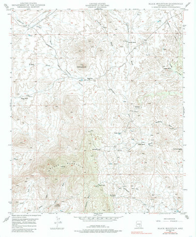 United States Geological Survey Black Mountain, AZ (1949, 24000-Scale) digital map