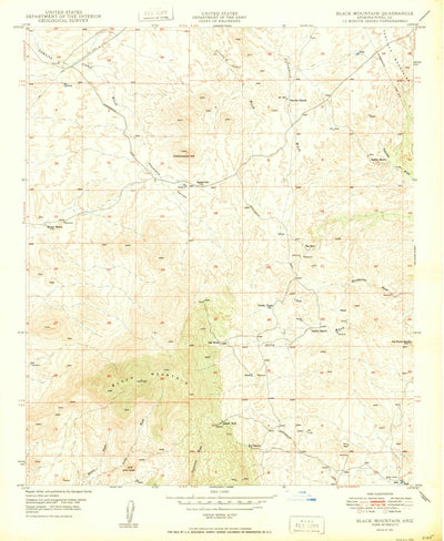 United States Geological Survey Black Mountain, AZ (1950, 24000-Scale) digital map