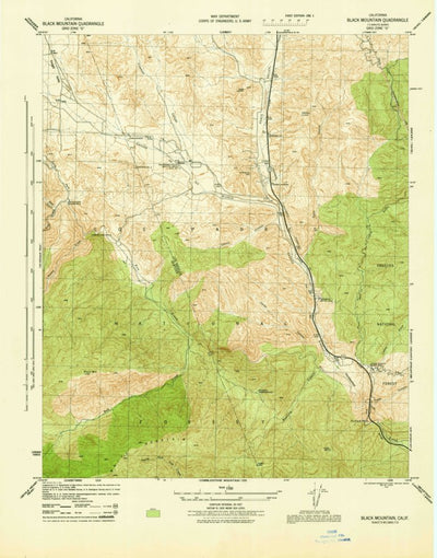 United States Geological Survey Black Mountain, CA (1945, 31680-Scale) digital map