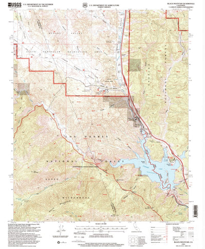 United States Geological Survey Black Mountain, CA (1995, 24000-Scale) digital map