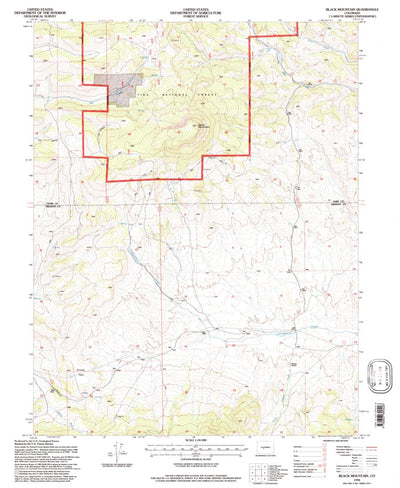 United States Geological Survey Black Mountain, CO (1994, 24000-Scale) digital map
