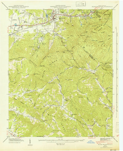 United States Geological Survey Black Mountain, NC (1943, 24000-Scale) digital map