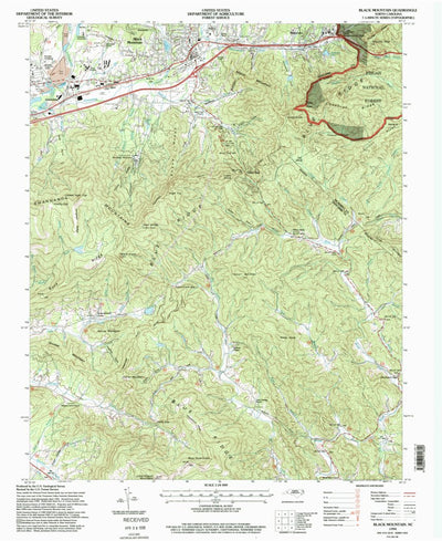 United States Geological Survey Black Mountain, NC (1994, 24000-Scale) digital map