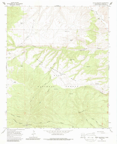 United States Geological Survey Black Mountain, NM (1967, 24000-Scale) digital map