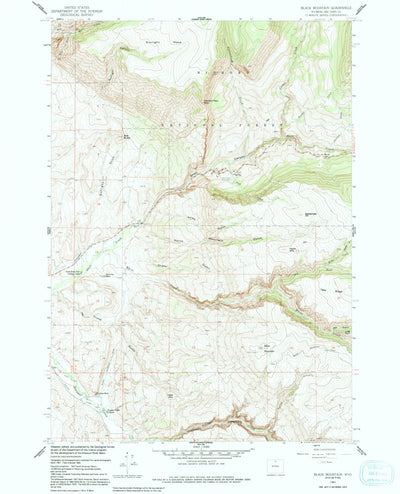 United States Geological Survey Black Mountain, WY (1960, 24000-Scale) digital map