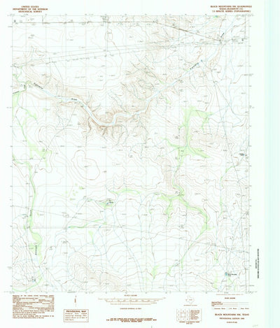 United States Geological Survey Black Mountains NW, TX (1984, 24000-Scale) digital map